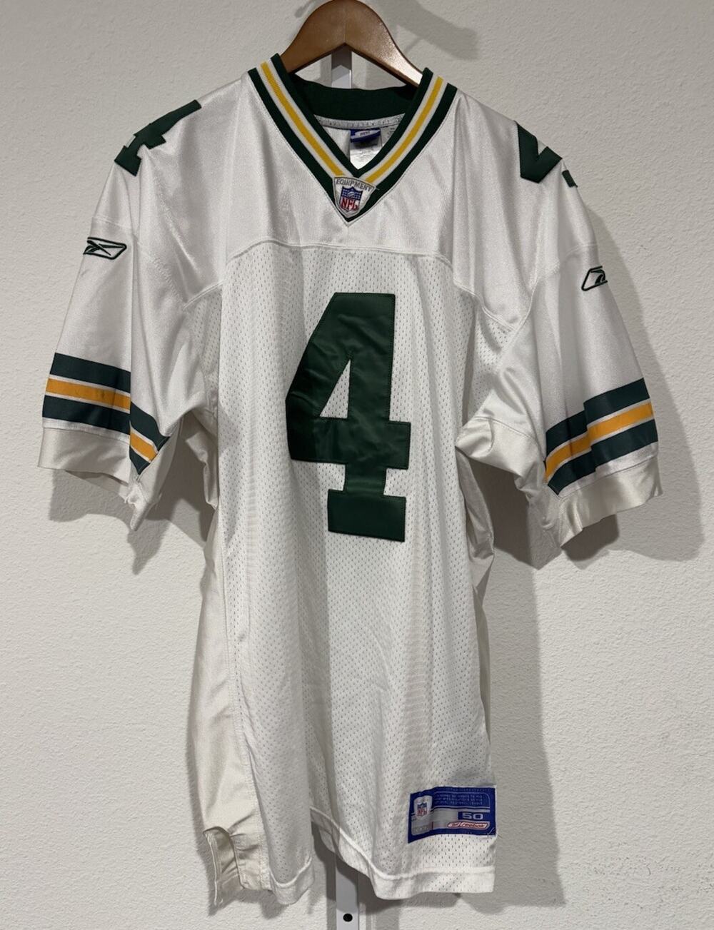 Brett Favre Green Bay Packers Reebok Jersey Authentic On Field NFL Men 50 XXL